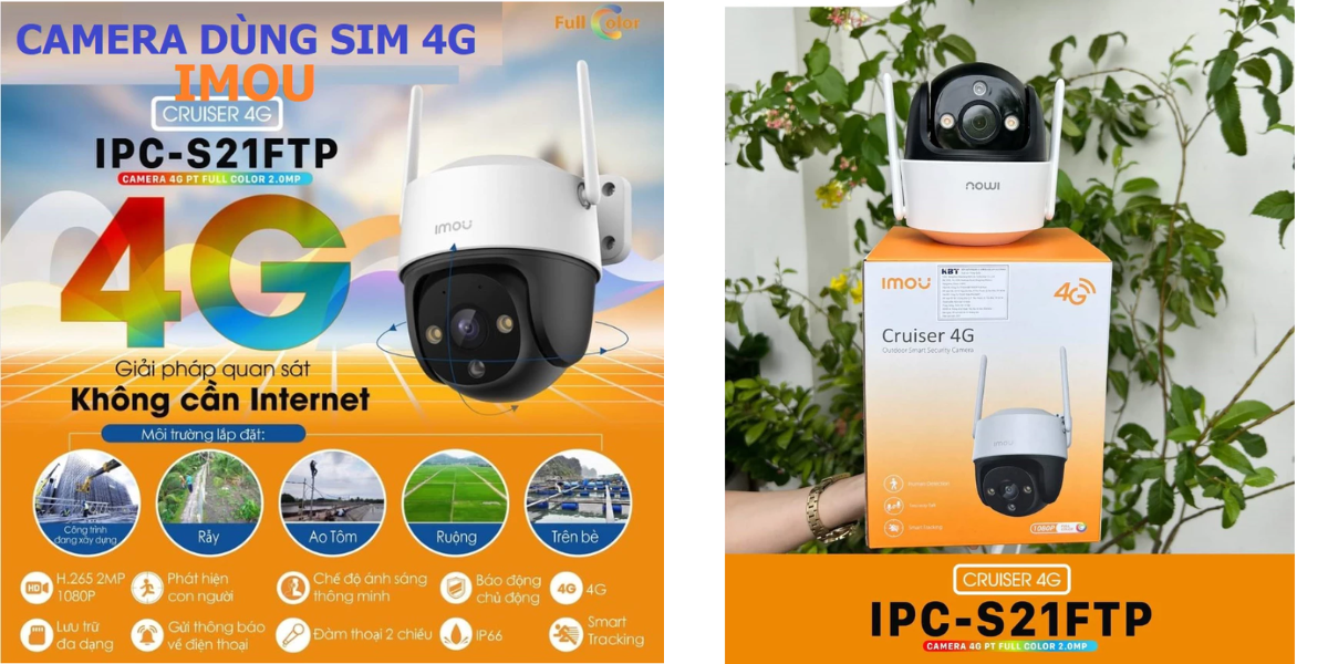 Camera dùng sim 4G imou IPC-S21FTP