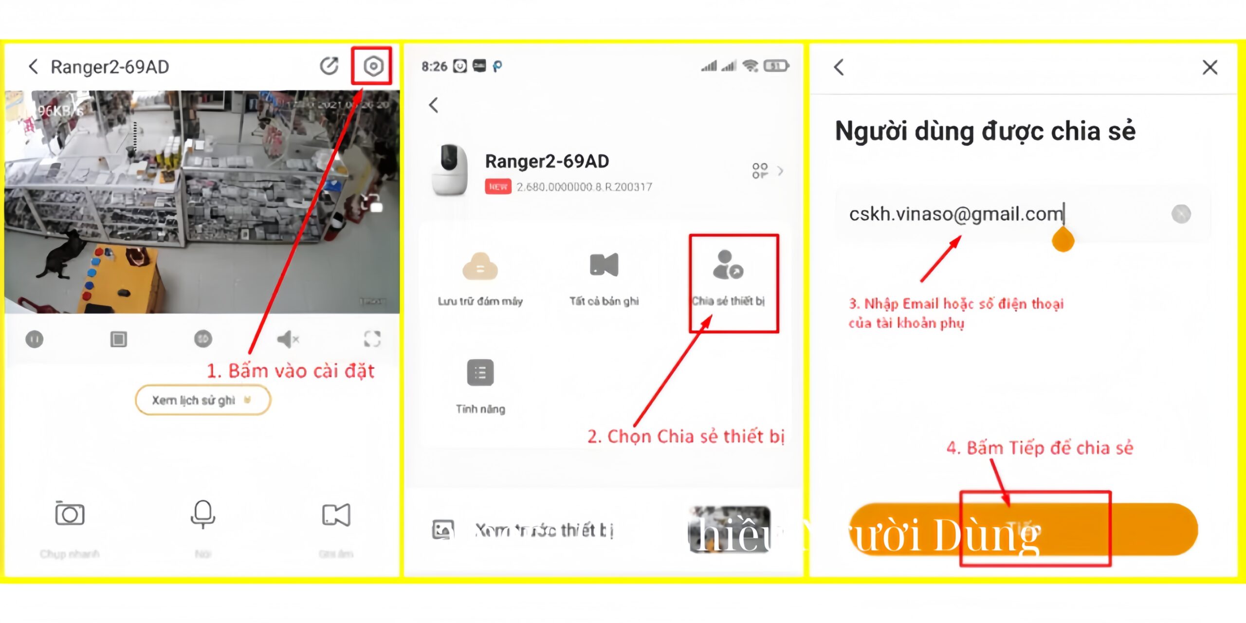 Cách chia sẻ camera imou