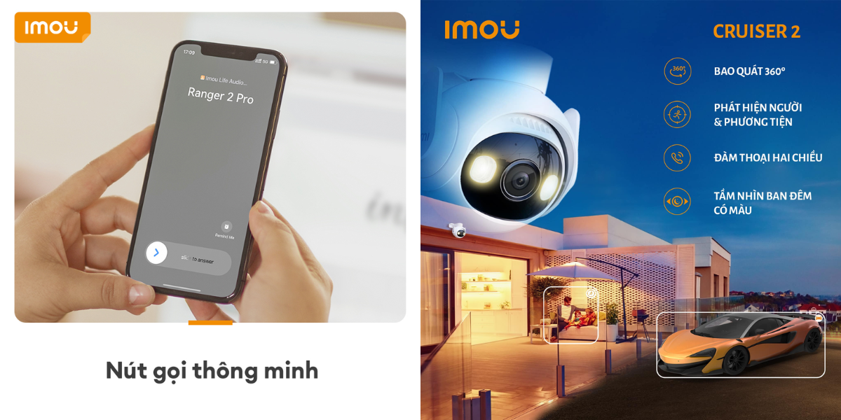 Camera imou ngoài trời đàm thoại 2 chiều